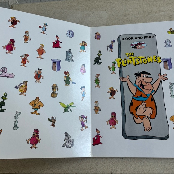 Y2K Jumbo Flintstones Fred Hunters Find & Seek Book - Picture 4 of 8